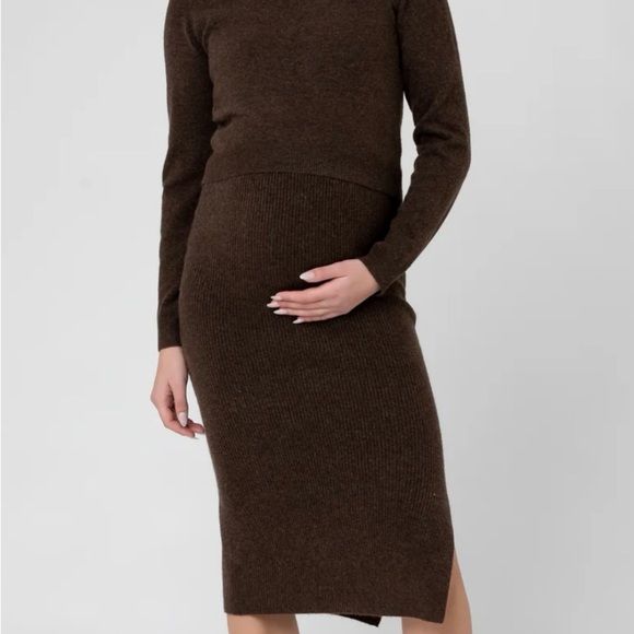 Ripe Sandy Detatchable Nursing/Maternity KnitChocolate and White Layered Sweater - Picture 6 of 15